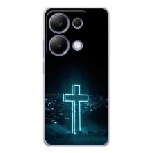 Чехол для Xiaomi Poco M7 Pro 5G (AlphaPrint) - (Христианские) (Крест и город)