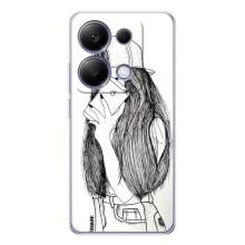 Чехол с печатью для Xiaomi Poco M7 Pro 5G - (Мода) (AlphaPrint) (Фото девочки)