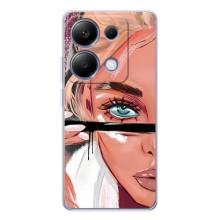 Чехол с печатью для Xiaomi Poco M7 Pro 5G - (Мода) (AlphaPrint) (Макияж)