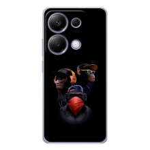Чехол с Обезьянами Xiaomi Poco M7 Pro 5G - (AlphaPrint) (Три обезьяны)