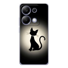 Чехол с принтом для Xiaomi Poco M7 Pro 5G (AlphaPrint) Модные коты (Силуэт котика)