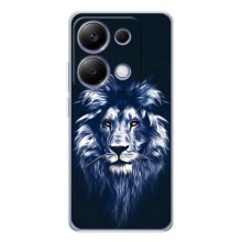 Чехол со Львом для Xiaomi Poco M7 Pro 5G (VPrint) (Синий Лев)