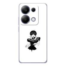Чехлы Венсдей на Xiaomi Poco M7 Pro 5G Уэнсдей (AlphaPrint) (танец Уэнздей)