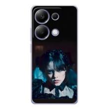Чехлы Венсдей на Xiaomi Poco M7 Pro 5G Уэнсдей (AlphaPrint) (взгляд Уэнздей)