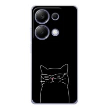 Чехол с рисунком кот на Xiaomi Poco M7 Pro 5G (Равнодушный кот)