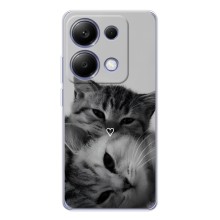 Чехол с рисунком кот на Xiaomi Poco M7 Pro 5G (Пара котов)