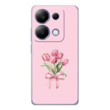 Чехол с розовым рисунком для Xiaomi Poco M7 Pro 5G (Букет цветов)