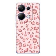 Чехол с розовым рисунком для Xiaomi Poco M7 Pro 5G (Розовый леопард)