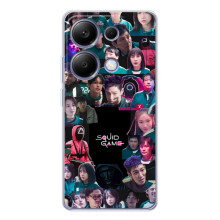Чохол Гра в кальмара для Xiaomi Poco M7 Pro 5G – Колаж гра кальмара