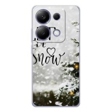 Новогодние, Праздничные Чехлы для Xiaomi Poco M7 Pro 5G - 2024 год (Let it snow)