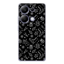 Новогодние, Праздничные Чехлы для Xiaomi Poco M7 Pro 5G - 2024 год (Новогодний фон)
