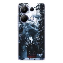 Новогодние, Праздничные Чехлы для Xiaomi Poco M7 Pro 5G - 2024 год (Зимний поезд)