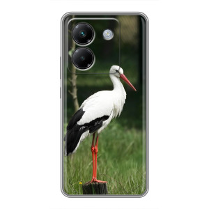 Силиконовый чехол с птичкой на Xiaomi Poco M7 Pro 5G – Лелека