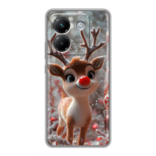 Яркий чехол для Xiaomi Poco M7 Pro 5G с Зимними Оленятами