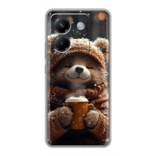 Друкований чохол 'Звірята з кавою' для Xiaomi Poco M7 Pro 5G – Мішка з кавою