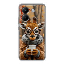 Друкований чохол 'Звірята з кавою' для Xiaomi Poco M7 Pro 5G – Жираф з кавою