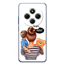 Чехол с печатью для Xiaomi POCO M7 - (Мама с ребенком) (AlphaPrint) (Мама с сыном)