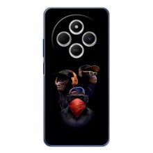 Чехол с Обезьянами Xiaomi POCO M7 - (AlphaPrint) (Три обезьяны)