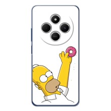 Чехол с Симпсонами для Xiaomi POCO M7 (VPrint) (Гомер с пончиком)