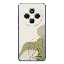 Силиконовый чехол с принтом в цветах на Xiaomi POCO M7 (Монстера зелёная)