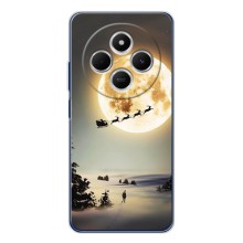 Новогодние, Праздничные Чехлы для Xiaomi POCO M7 - 2024 год (Санта на луне)
