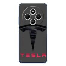 Силиконовый бампер с картинкой машины на Xiaomi POCO M7 – Logo TESLA
