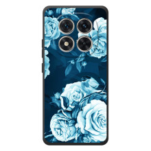 Чехлы (ART) Цветы на Xiaomi Poco M8 Pro (VPrint) (Голубые Бутоны)