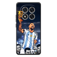 Чехлы для Xiaomi Poco M8 Pro (Leo чемпион) (AlphaPrint) (Месси с кубком)