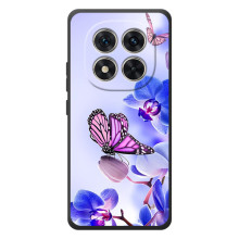 Чехлы с Цветами для Xiaomi Poco M8 Pro (VPrint) (Бабочка на цветочке)