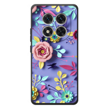 Чехлы с Цветами для Xiaomi Poco M8 Pro (VPrint) (Цветочный дизайн)