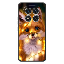 Чехлы с картинкой Лисички для Xiaomi Poco M8 Pro (VPrint) (Лисичка в гирляндах)