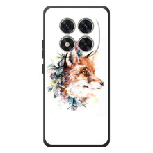 Чехлы с картинкой Лисички для Xiaomi Poco M8 Pro (VPrint) (Лисичка в цветочках)