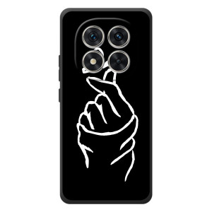 Чехлы (Знак сердечка) на Xiaomi Poco M8 Pro – Сердце на черном