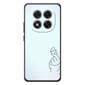 Чехлы (Знак сердечка) на Xiaomi Poco M8 Pro – Сердце на голубом