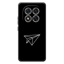 Чохол з картинками на чорному фоні для Xiaomi Poco M8 Pro – Літак