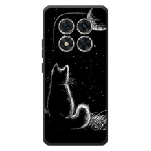 Чохол з принтом для Xiaomi Poco M8 Pro (AlphaPrint) Модні коти (Котик і місяць)