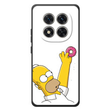 Чехол с Симпсонами для Xiaomi Poco M8 Pro (VPrint) (Гомер с пончиком)