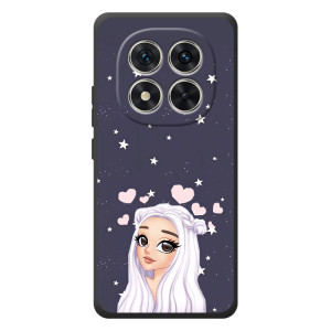 Чехол Стильные девушки на Xiaomi Poco M8 Pro – Девушка и сердечки