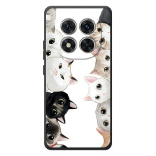 Чехол с милыми котиками на  (Черно-белые котики)