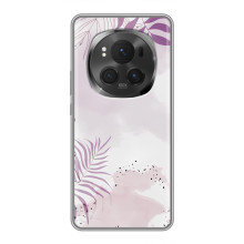 Чохол з квітковим принтом на 

Ш Axiomі Поко М8 Про – Фіолетове листя