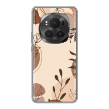 Чохол з квітковим принтом на 

Ш Axiomі Поко М8 Про – Коричневі квіти