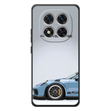 Чехол с авто Порше для Xiaomi Poco M8 Pro – Голубой Порше