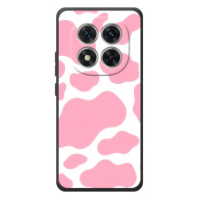 Чохол з принтом корови на Ш Axiomі Поко М8 Про (Рожевий принт)