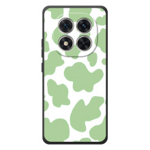 Чохол з принтом корови на Ш Axiomі Поко М8 Про (Зелений принт)