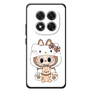 Чехол с принтом Лабубу для Xiaomi Poco M8 Pro – Белый Лабубу
