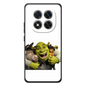 Печатный чехол с принтом Шрек для Xiaomi Poco M8 Pro – Шрек осел и кот