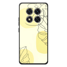 Силиконовый чехол с принтом в цветах на Xiaomi Poco M8 Pro (Монстера жёлтая)