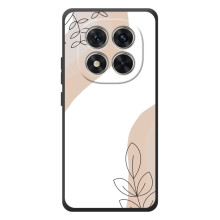 Силиконовый чехол с принтом в цветах на Xiaomi Poco M8 Pro (Нюдовый дизайн)