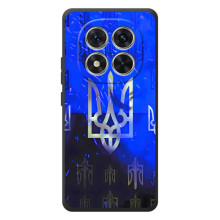 Чехол с украинским гербом на Xiaomi Poco M8 Pro (Гербы на синем)