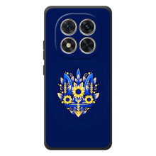 Чехол с украинским гербом на Xiaomi Poco M8 Pro (Цветочный герб)